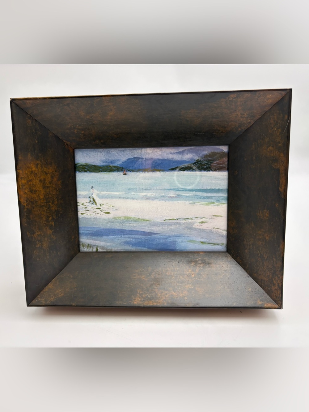 Gorgeous Handcrafted Italian Wood Deep Frame - fits 4.5” x 6.5” Photo